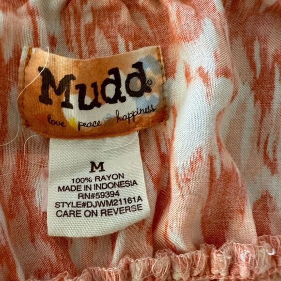 Mudd Beautiful orange/white tribal print halter maxi dress EUC SZ M - Picture 9 of 9